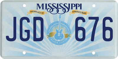 MS license plate JGD676