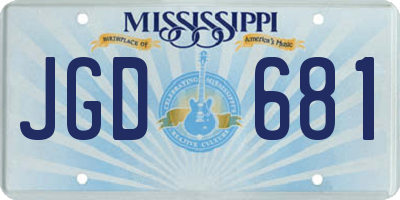 MS license plate JGD681