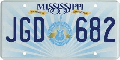 MS license plate JGD682