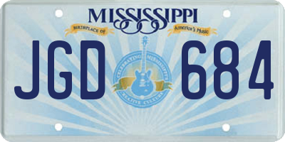MS license plate JGD684