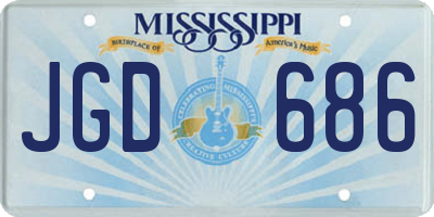MS license plate JGD686