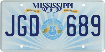 MS license plate JGD689