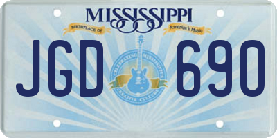MS license plate JGD690