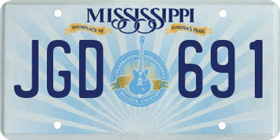 MS license plate JGD691