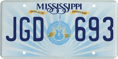 MS license plate JGD693