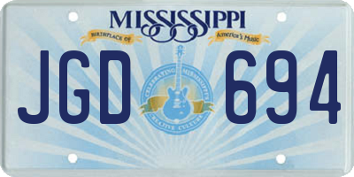 MS license plate JGD694