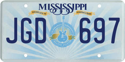 MS license plate JGD697