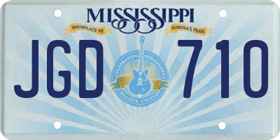 MS license plate JGD710
