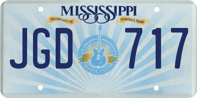 MS license plate JGD717