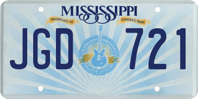 MS license plate JGD721