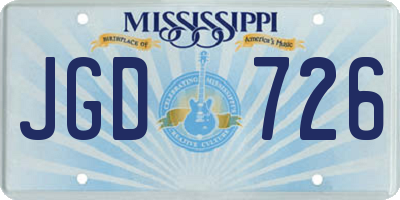 MS license plate JGD726