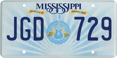 MS license plate JGD729