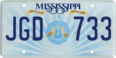 MS license plate JGD733