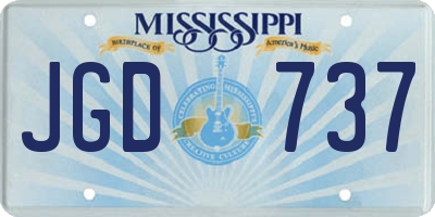 MS license plate JGD737