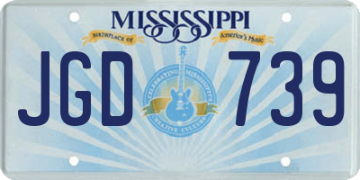 MS license plate JGD739