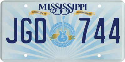 MS license plate JGD744