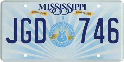 MS license plate JGD746
