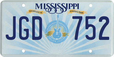 MS license plate JGD752