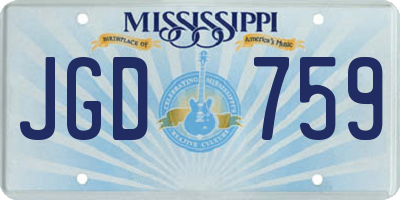 MS license plate JGD759