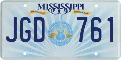 MS license plate JGD761