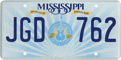 MS license plate JGD762