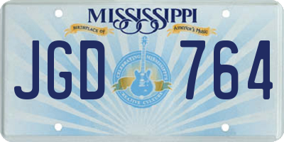 MS license plate JGD764