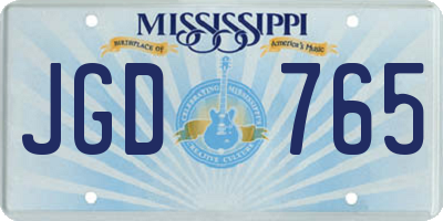MS license plate JGD765