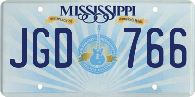 MS license plate JGD766