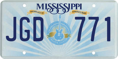 MS license plate JGD771