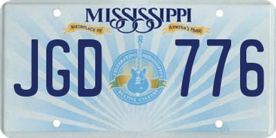 MS license plate JGD776