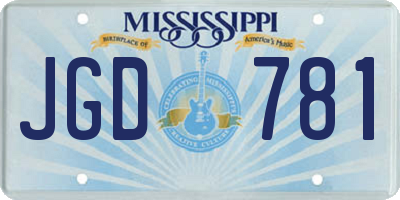 MS license plate JGD781