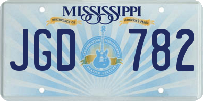 MS license plate JGD782