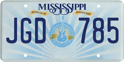 MS license plate JGD785