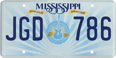 MS license plate JGD786