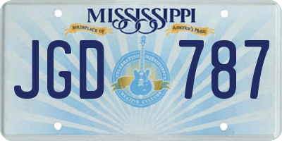 MS license plate JGD787