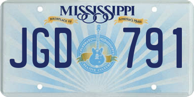 MS license plate JGD791