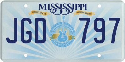MS license plate JGD797