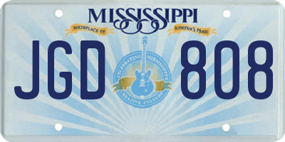 MS license plate JGD808