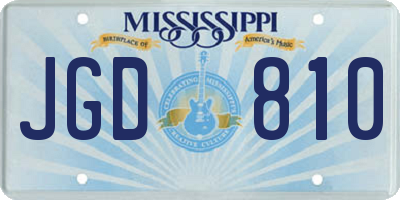 MS license plate JGD810