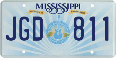 MS license plate JGD811