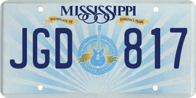 MS license plate JGD817