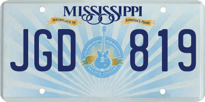 MS license plate JGD819