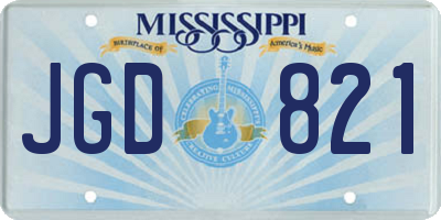 MS license plate JGD821