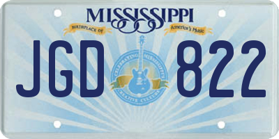 MS license plate JGD822