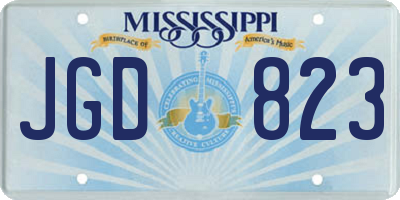 MS license plate JGD823