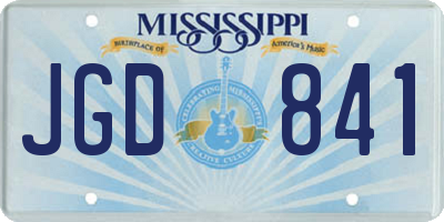 MS license plate JGD841