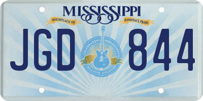 MS license plate JGD844