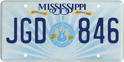 MS license plate JGD846