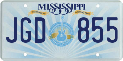 MS license plate JGD855