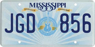 MS license plate JGD856
